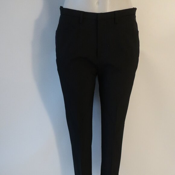 Womens Prada Black Flat Front Ankle Zip Dress Pants 42 US/6 * - Picture 3 of 13
